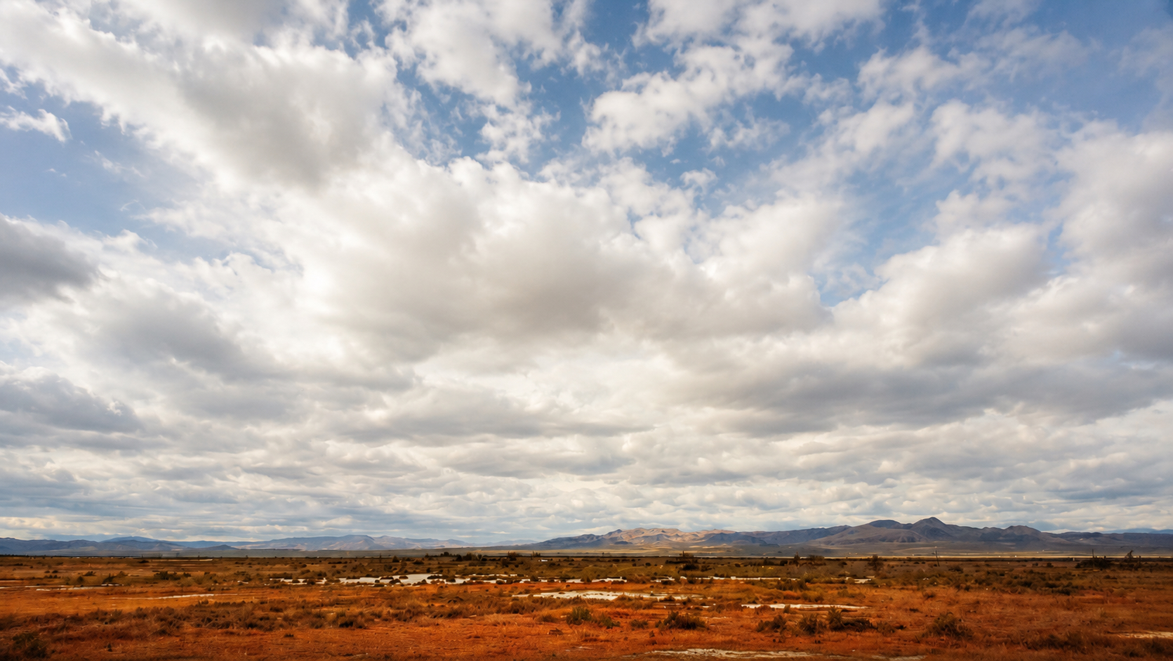 Open high-desert plain under a wide cloudy sky — the landscape of the Antelope Foundation's work.